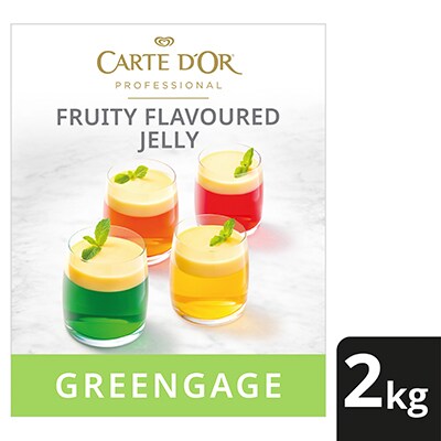 CARTE D'OR Greengage Jelly - 2 Kg - Carte D’Or Jelly is quick to make, comes in a variety of colourful fruity flavours and sets every time.* *Follow on pack recipe
